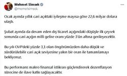 Bakan Şimşek'ten cari açıktaki iyileşme açıklaması