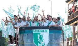 Süper Lig'e yükselen Bodrum FK, şampiyonluğu taraftarlarıyla kutladı