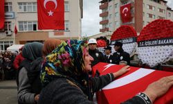 Kaza şehidi polis memuru, Giresun'da toprağa verildi