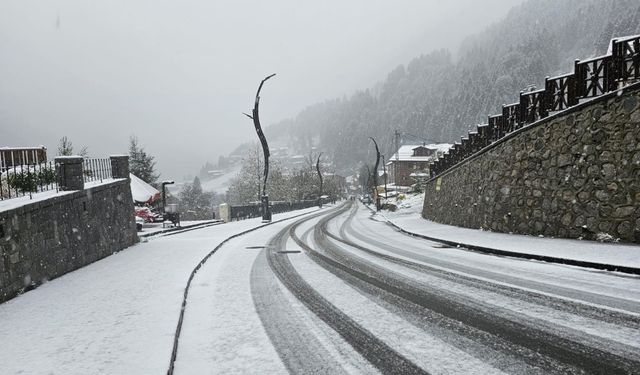 Rize, Ayder Yaylası beyaza büründü