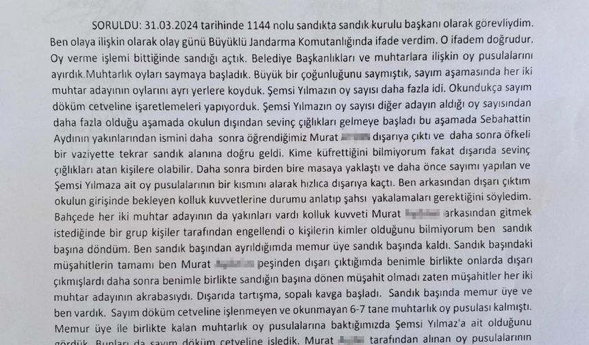 Oyları çalınan aday, tutanağa göre muhtar seçildi; rakibinin itirazı reddedildi